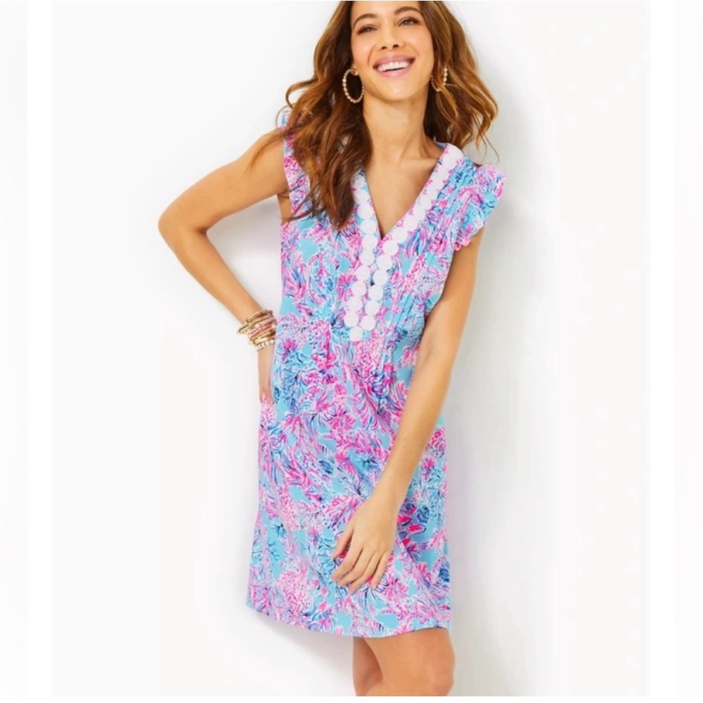 NEW Lilly Pulitzer Joan Tunic Dress in Celestial Blue Women's Size XL
